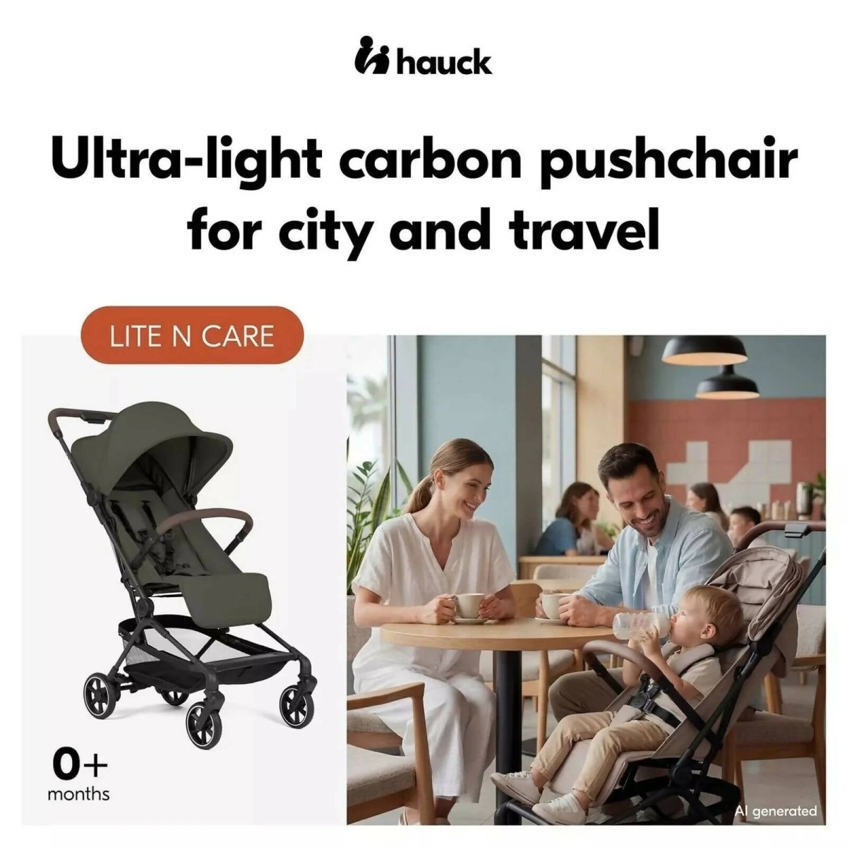 Hauck Lite N Care Stroller - Olive Olive - ebebek