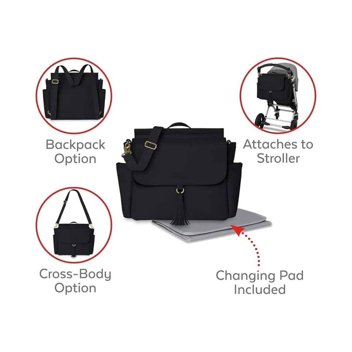Skip Hop Greenwich Convertible Backpack - Black - ebebek