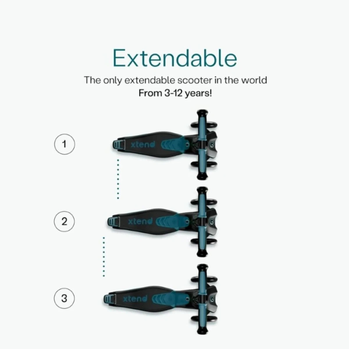 smarTrike Xtend Ride On Scooter Plus - Teal - ebebek