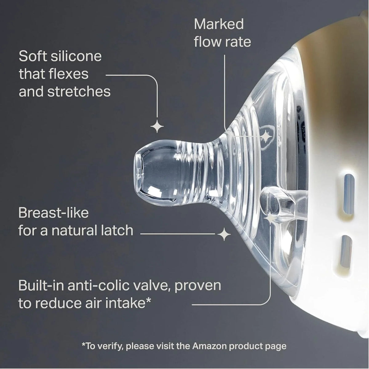 Tommee Tippee Natural Start Baby Bottle Extra Slow Flow Teats 0+ months Pack of 2