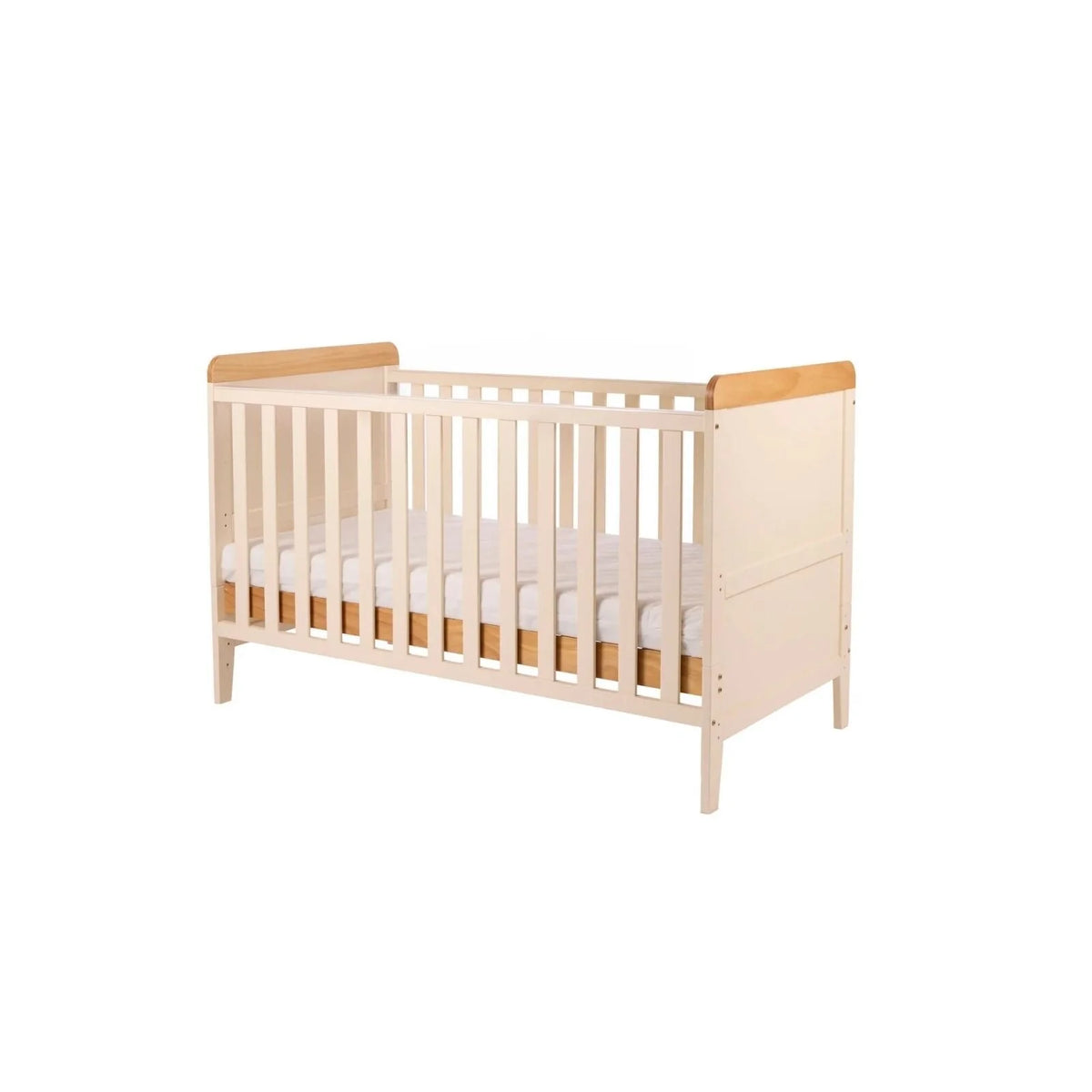 Tutti Bambini Rio Cot Bed with Cot Top Changer & Mattress - Cashmere/Honey Oak