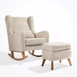 Tutti Bambini Harper Wingback Rocking Chair & Footstool - Teddy Mushroom Teddy Mushroom - ebebek