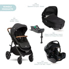 Joie Alore Pushchair with I - Jemini Car Seat & Base & Calmi Carrycot Travel System - Shale - ebebek - Black Friday