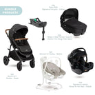 Joie Alore Pushchair with I - Jemini Car Seat & Base & Serina Swing & Calmi Carrycot Bundle - Shale - ebebek - Black Friday