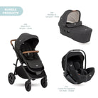 Joie Alore Pushchair with I - Level Pro Car Seat & Ramble XL Carrycot Travel System Bundle - Shale - ebebek - Black Friday