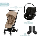 Cybex Libelle Pushchair V2 Pushchair with Cloud G Car Seat Travel System Bundle - Almond Beige - ebebek - Christmas