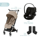 Cybex Libelle Pushchair Pushchair with Cloud G Car Seat Travel System Bundle - Almond Beige - ebebek - Christmas
