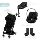 Cybex Libelle Pushchair V2 Pushchair with Cloud G Car Seat & Base Travel System Bundle - Magic Black - ebebek - Christmas