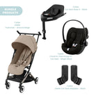 Cybex Libelle Pushchair with Cloud G Car Seat & Base Travel System Bundle - Almond Beige - ebebek - Christmas