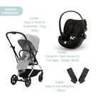 Cybex Eezy S Twist+2 Pushchair with Cloud G Car Seat Travel System Bundle - Fog Grey - ebebek - Christmas