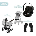 Cybex Eos Lux Silver Pushchair with Cloud G Car Seat Travel System Bundle - Lava Grey - ebebek - Christmas