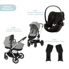 Cybex Eos Lux Silver Pushchair with Cloud G Car Seat Travel System Bundle - Stone Grey - ebebek - Christmas