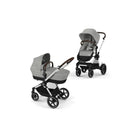 Cybex Eos Lux Silver 2 - in - 1 Pushchair with Cloud G Car Seat & Base & Snøgga Footmuff Travel System Bundle - Stone Grey - ebebek - Christmas