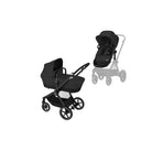 Cybex Eos Lux Silver 2 - in - 1 Pushchair with Cloud G Car Seat & Base & Snøgga Footmuff Travel System Bundle - Moon Black - ebebek - Christmas