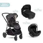 Joie Versatrax Pushchair with I - Level Pro Car Seat & Calmi Carrycot Travel System - Shale - ebebek - Black Friday