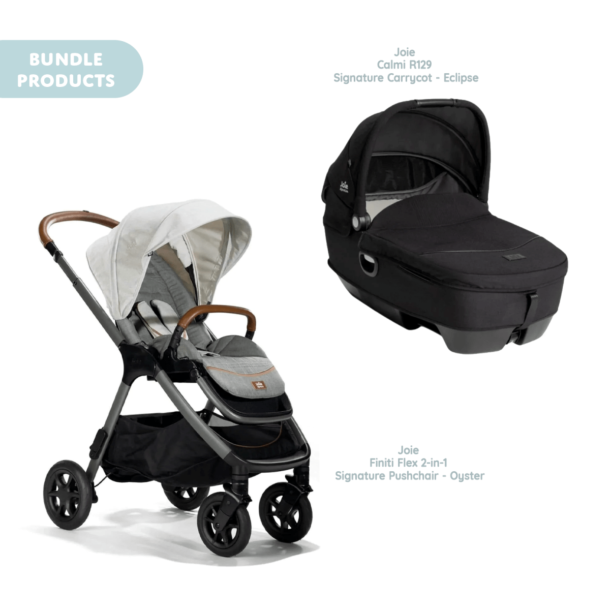 Joie Finiti Signature Pushchair with Calmi Carrycot - Oyster - ebebek - Black Friday