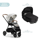 Joie Finiti Signature Pushchair with Calmi Carrycot - Oyster - ebebek - Black Friday