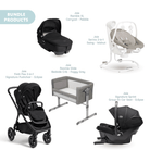 Joie Finiti Signature Pushchair with Sprint Car Seat & Calmi Carrycot & Sansa Rocker & Roomie Glide Crib - Eclipse - ebebek - Black Friday