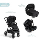 Joie Finiti Signature Pushchair with I - Jemini Car Seat & Calmi Carrycot - Eclipse - ebebek - Black Friday