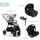 Joie Finiti Signature Pushchair with I - Jemini Car Seat & Base & Calmi Carrycot Travel System - Oyster - ebebek - Black Friday