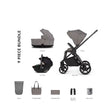 Venicci Claro 2 3-in-1 9 piece Comfort Bundle - Beige/Fog Beige/Fog - ebebek