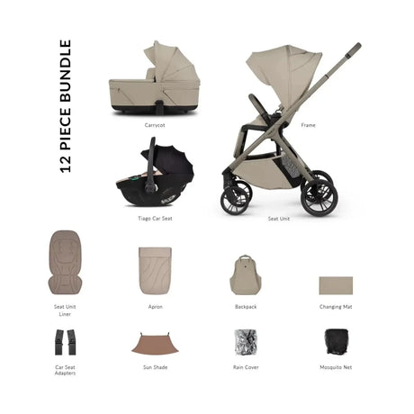 Venicci Tila 3-in-1 12 piece Comfort Bundle - Beige/Latte Beige/Latte - ebebek