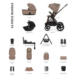 Venicci Upline 3 4-in-1 plus Base 16 piece Ultimate Bundle - Black/Sand Black/Sand - ebebek