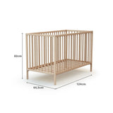 WeBaby One Wooden Cot Bed 60x120cm - Raw Beech Raw Beech - ebebek