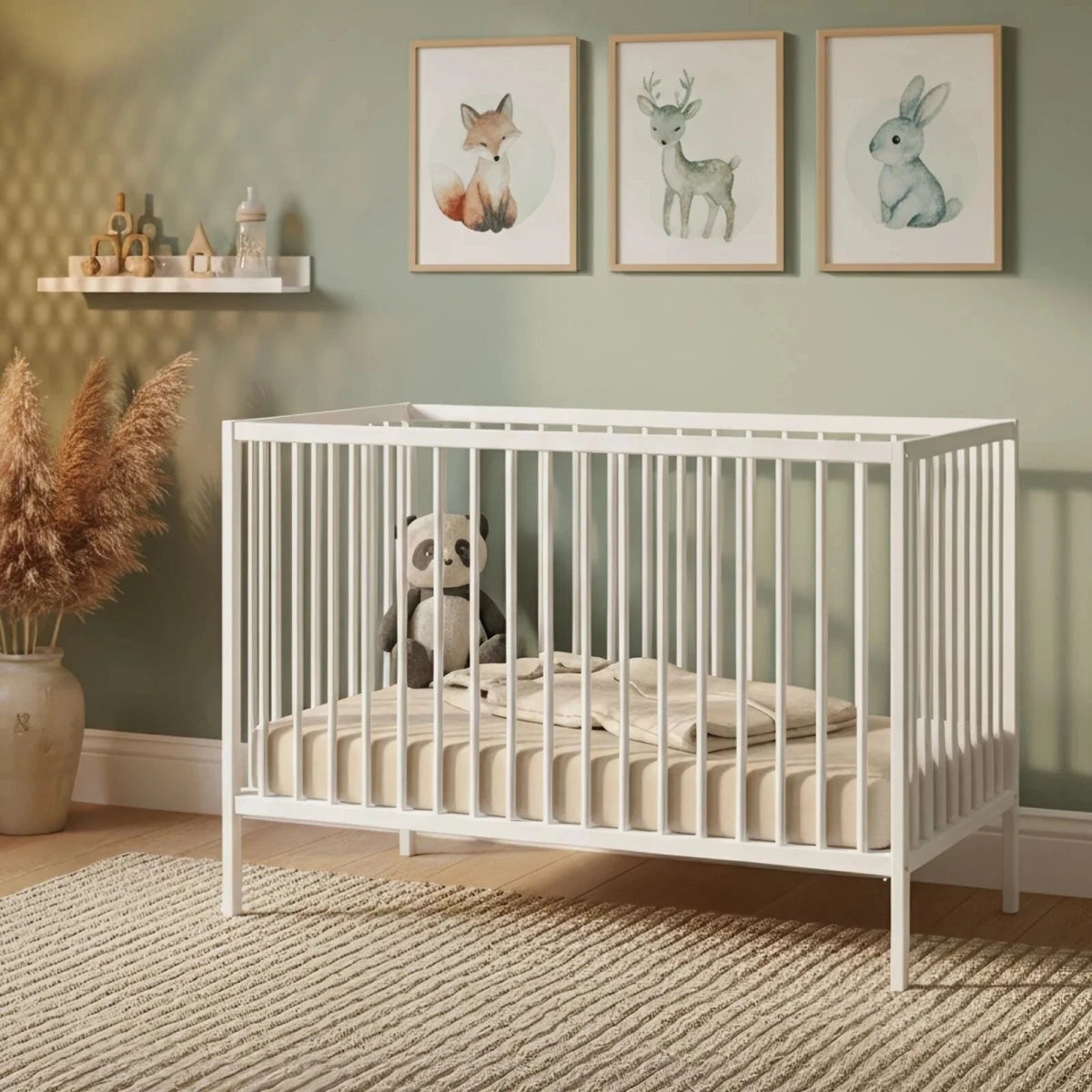 WeBaby One Wooden Cot Bed 60x120cm - White White - ebebek