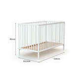 WeBaby One Wooden Cot Bed 60x120cm - White White - ebebek