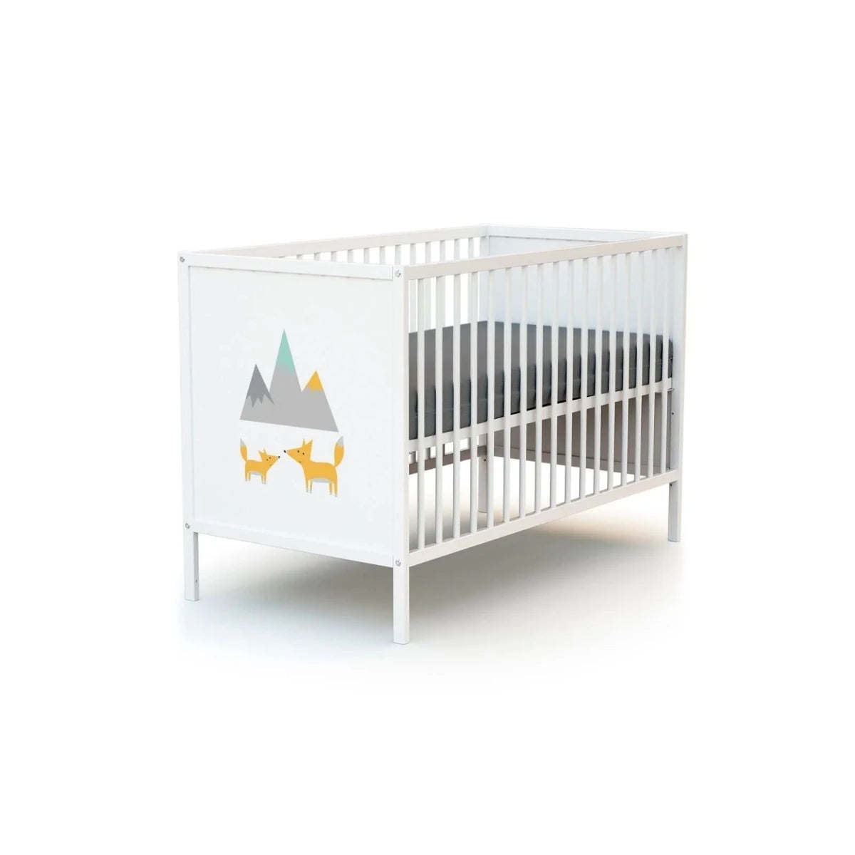 WeBaby Fox Alba Wooden Cot Bed 60x120cm - White White - ebebek