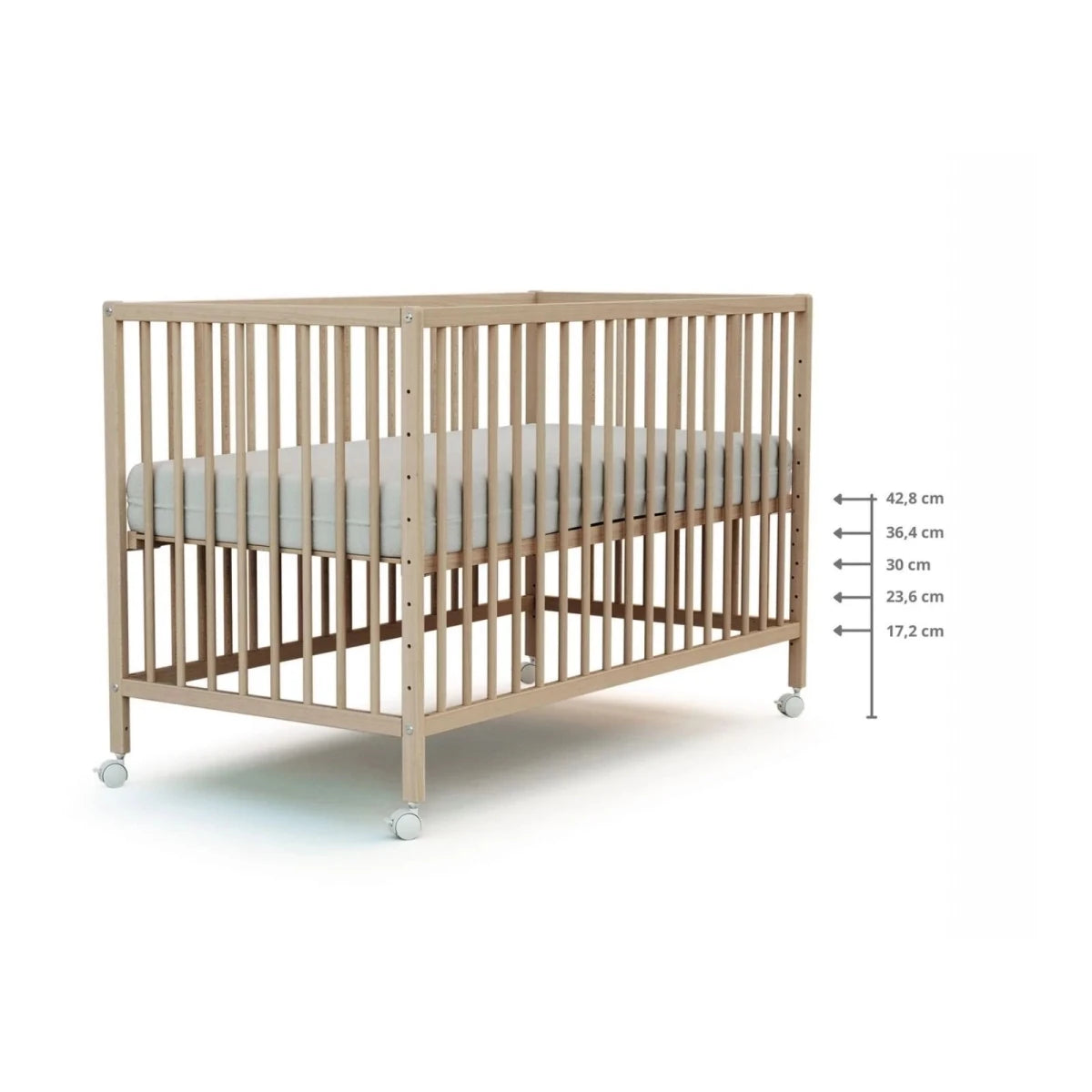 WeBaby Lio Cot Bed 60x120cm - Raw Beech Raw Beech - ebebek