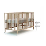 WeBaby Lio Cot Bed 60x120cm - Raw Beech Raw Beech - ebebek