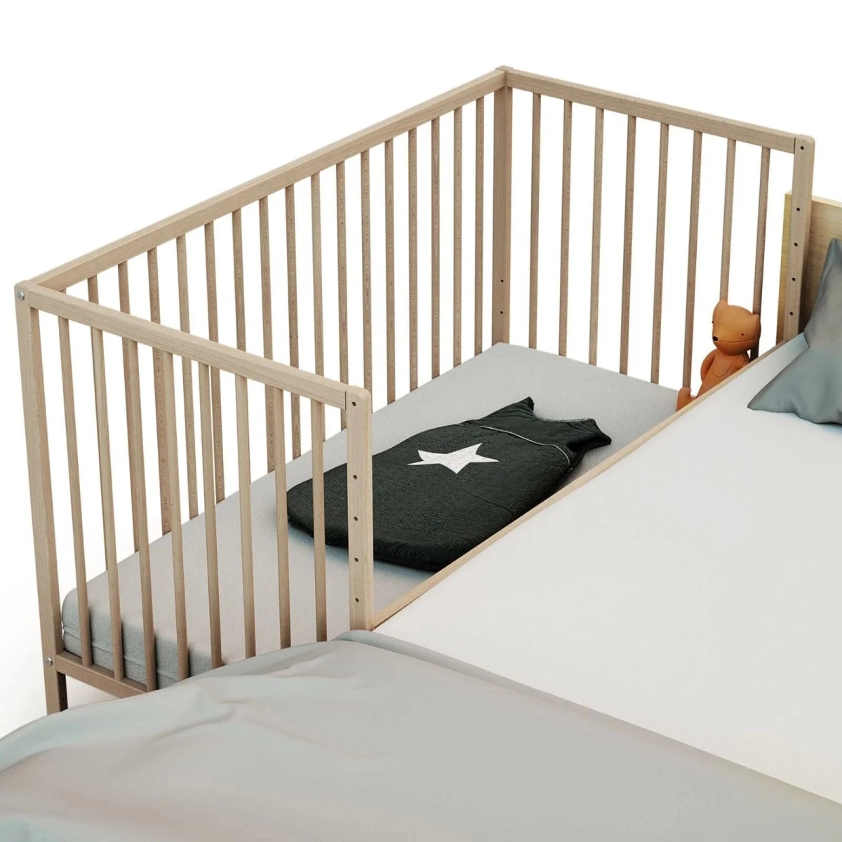 WeBaby Lio Cot Bed 60x120cm - Raw Beech Raw Beech - ebebek