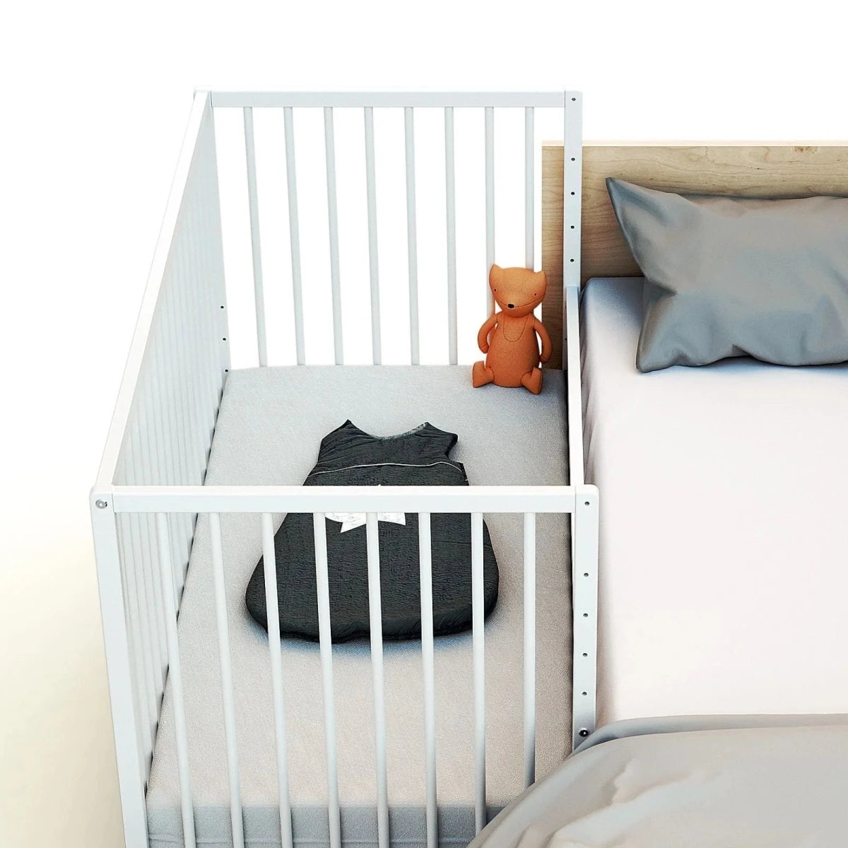 WeBaby Lio Cot Bed 60x120cm - White White - ebebek