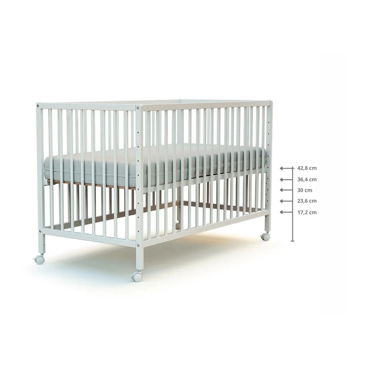 WeBaby Lio Cot Bed 60x120cm - White White - ebebek