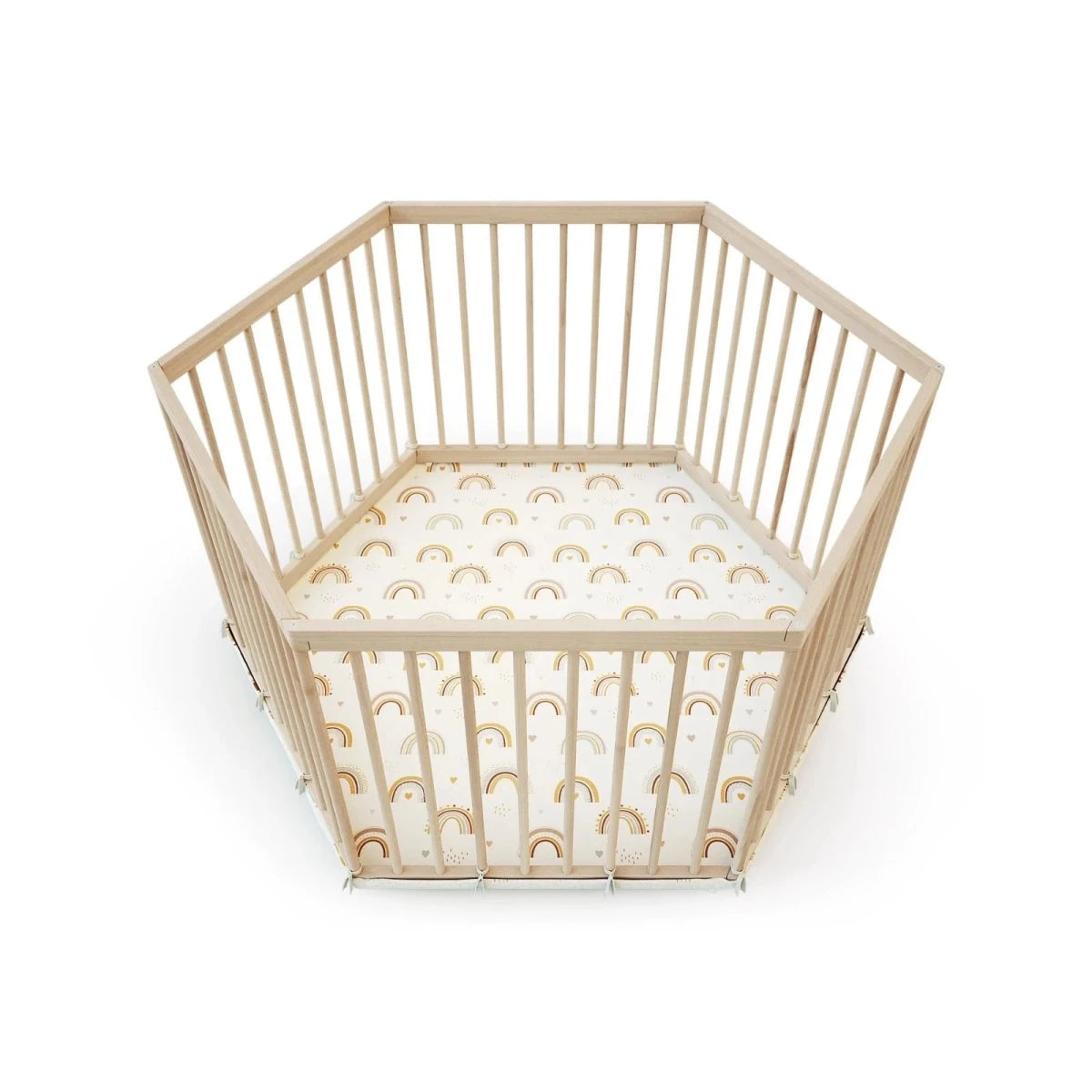 WeBaby Alvelo Hexagonal Wooden Playpen 12x109x65cm - ebebek