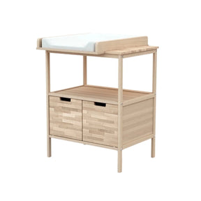 WeBaby Natur Changing Unit with 2 Wooden Doors - Raw Beech Raw Beech - ebebek