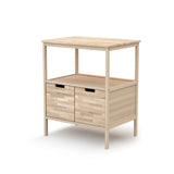 WeBaby Natur Changing Unit with 2 Wooden Doors - Raw Beech Raw Beech - ebebek