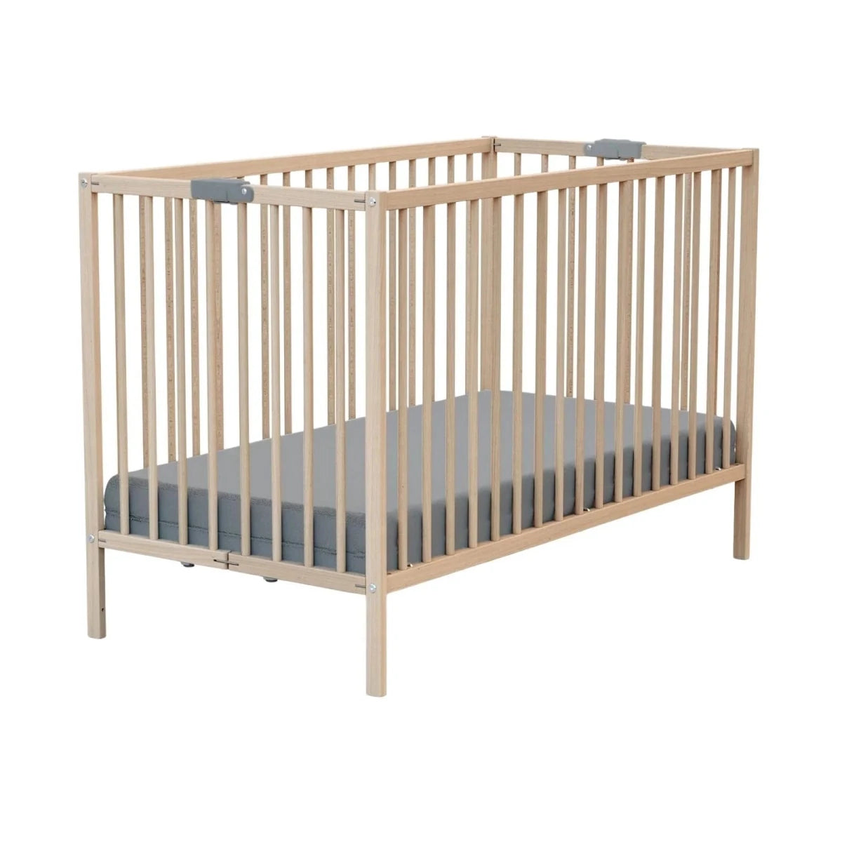 WeBaby Flex Folding Wooden Cot Bed 60x120cm - Raw Beech Raw Beech - ebebek