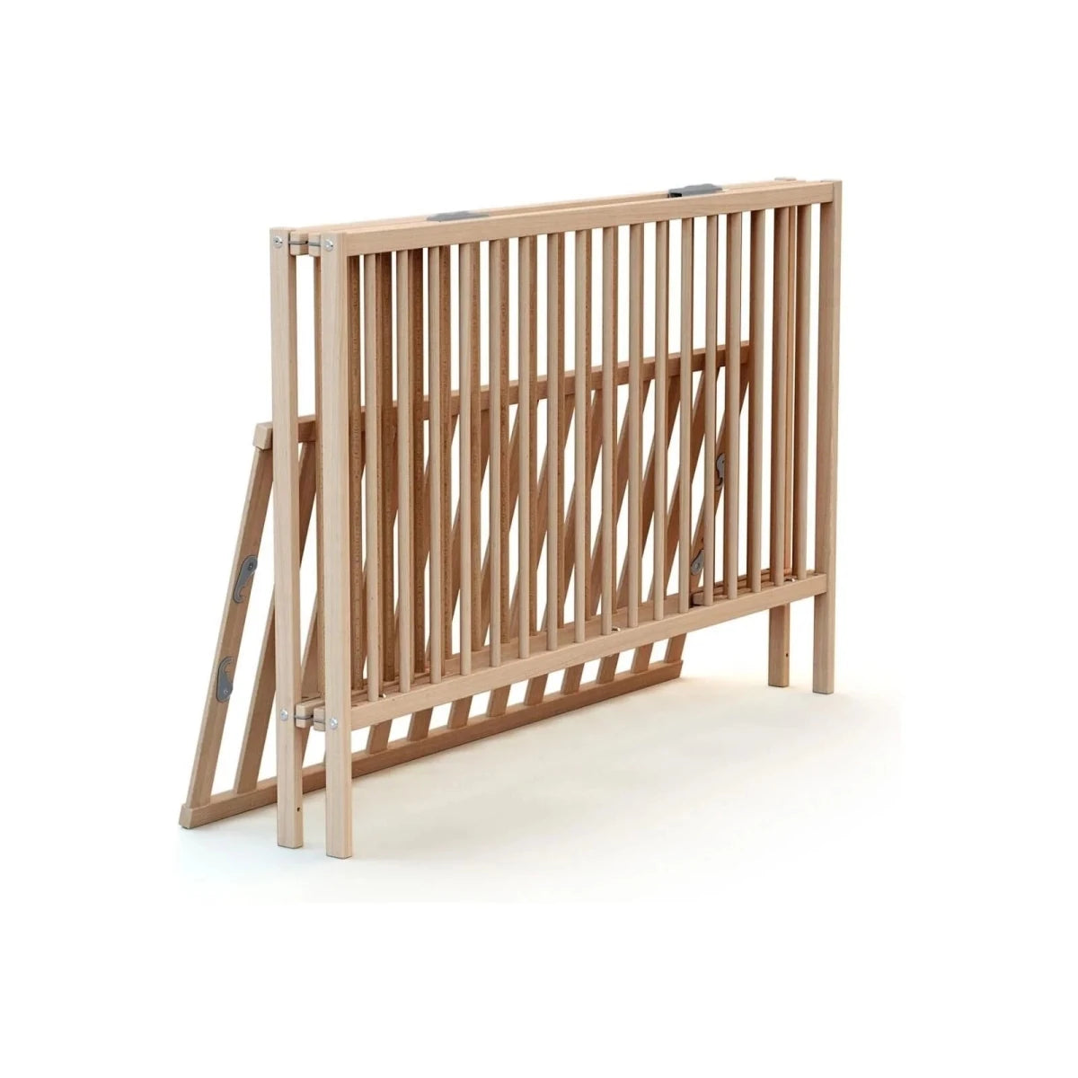 WeBaby Flex Folding Wooden Cot Bed 60x120cm - Raw Beech Raw Beech - ebebek