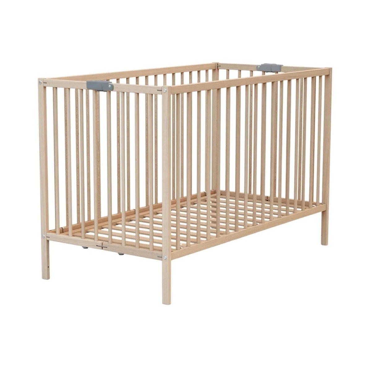 WeBaby Flex Folding Wooden Cot Bed 60x120cm - Raw Beech Raw Beech - ebebek