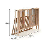 WeBaby Flex Folding Wooden Cot Bed 60x120cm - Raw Beech Raw Beech - ebebek