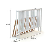 WeBaby Flex Folding Wooden Cot Bed 60x120cm - White White - ebebek