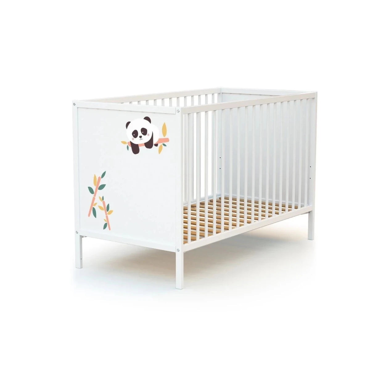WeBaby Panda Alba Wooden Cot Bed 60x120cm - White White - ebebek