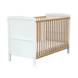 WeBaby Luna Convertible Wooden Cot Bed 60x120cm - White & Beech White & Beech - ebebek