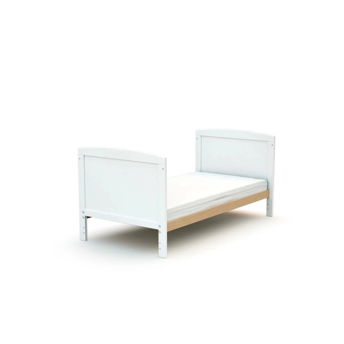 WeBaby Luna Convertible Wooden Cot Bed 60x120cm - White & Beech White & Beech - ebebek