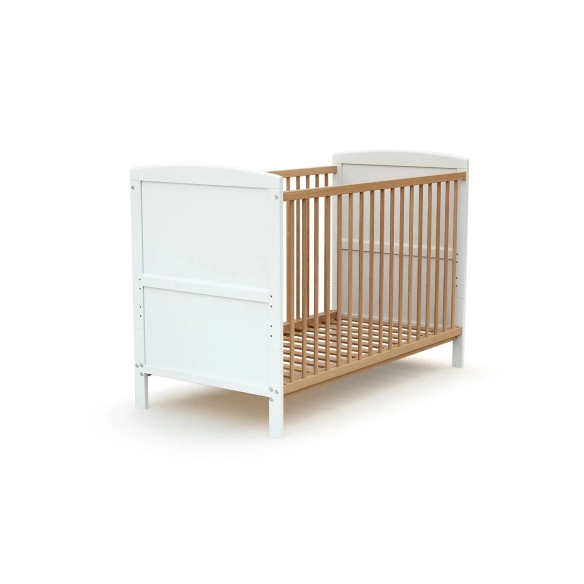 WeBaby Luna Convertible Wooden Cot Bed 60x120cm - White & Beech White & Beech - ebebek