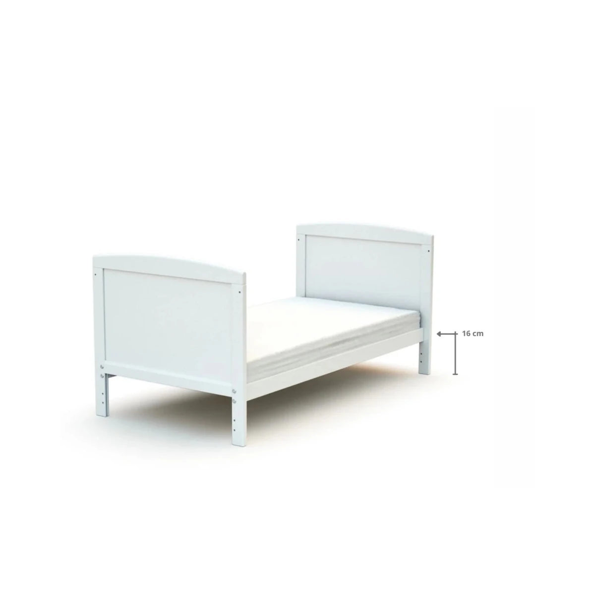 WeBaby Luna Convertible Wooden Cot Bed 60x120cm - White White - ebebek