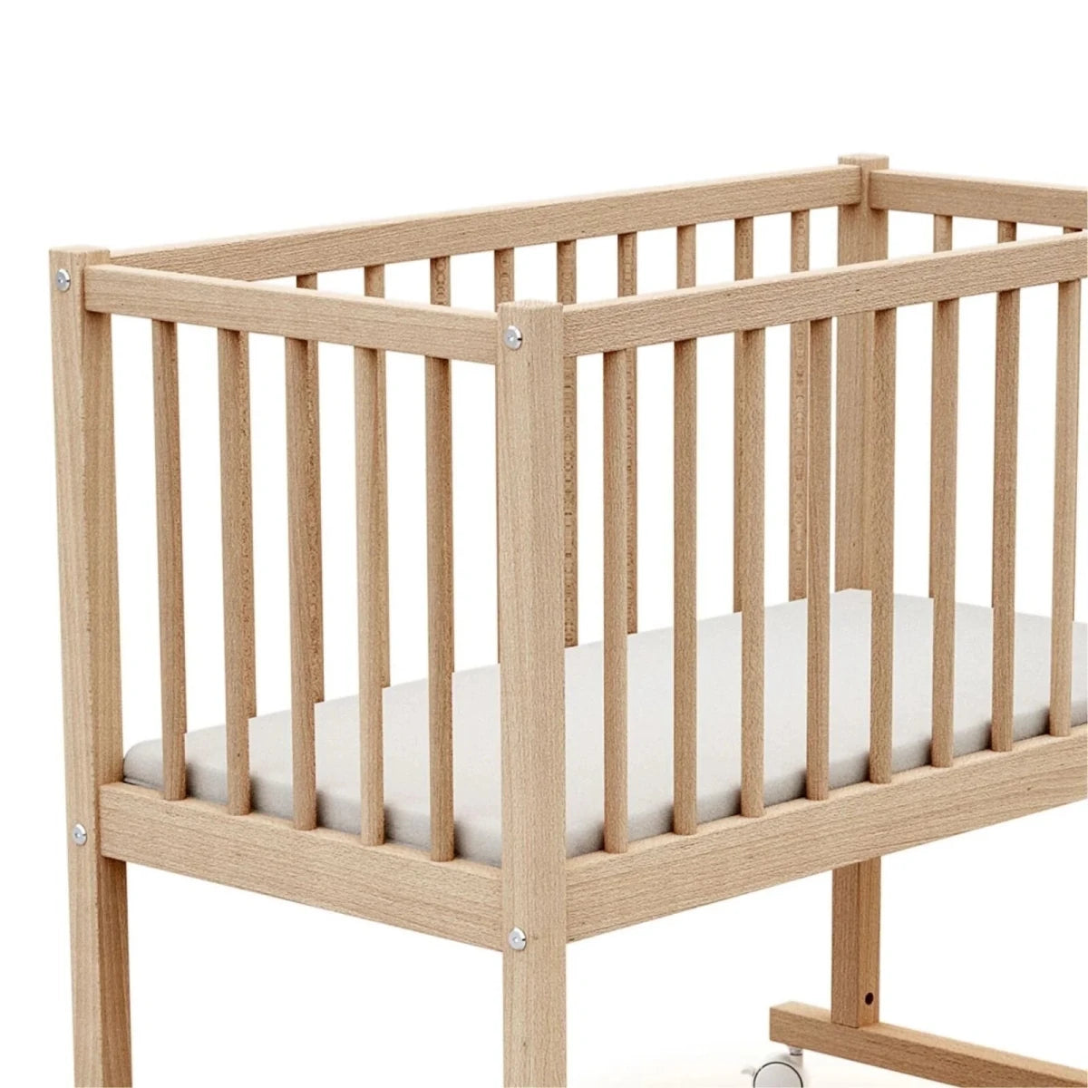 WeBaby Noa Wooden Crib 40x80cm - Raw Beech Raw Beech - ebebek